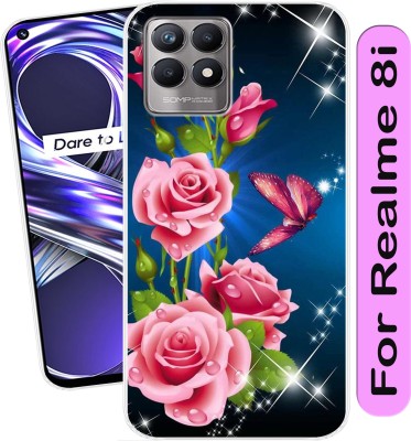 Unitrend Back Cover for Realme 8i(Transparent, Flexible, Silicon, Pack of: 1)