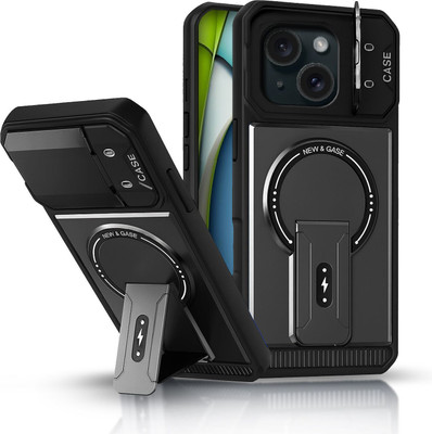 Flipkart SmartBuy Back Cover for Apple iPhone 15(Black, Rugged Armor, Pack of: 1)