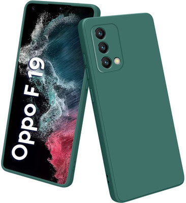 Vshop Back Cover for Oppo F19 / F19s(Green, Flexible, Silicon, Pack of: 1)