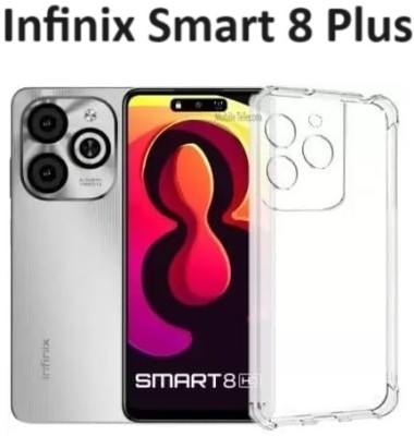 O2MG Back Cover for Infinix Smart 8 Plus(Transparent, Shock Proof, Silicon, Pack of: 1)