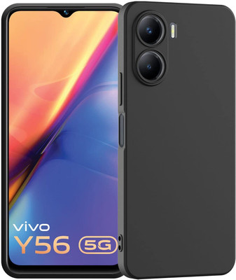 coverplay Back Cover for Vivo Y56 5G(Black, Ribbon Case, Silicon, Pack of: 1)