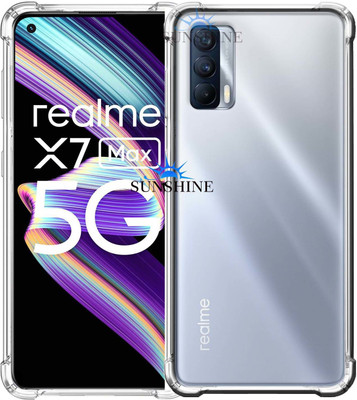 SUNSHINE Back Cover for Clear Case Compatible For REALME-X7 MAX Flexible Silicone Yellowing-Resistant Transparent(Transparent, Dual Protection, Silicon, Pack of: 1)