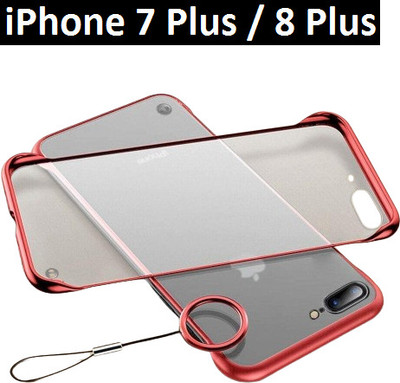 REALCASE Back Cover for Apple iPhone 7 Plus / 8 Plus(Red, Transparent, Ring Case, Pack of: 1)