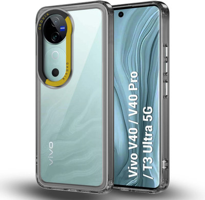 gadvik Back Cover for Vivo V40 5G(Yellow, Transparent, Purple, Shock Proof, Pack of: 1)