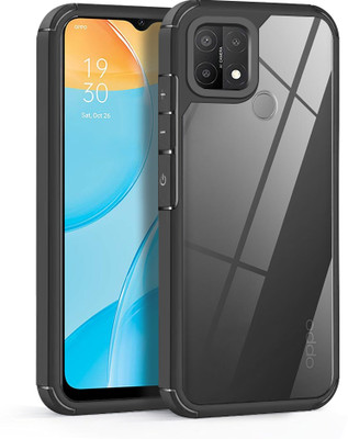 KartV Back Cover for Oppo A15, Oppo A15s(Black, Transparent, Camera Bump Protector, Pack of: 1)