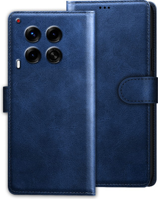 PikTrue Back Cover for Tecno Camon 30 5G Back Cover Case with Magnatic Closure | Inbuilt Stand(Blue, Dual Protection, Pack of: 1)