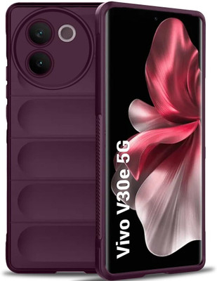 Micvir Back Cover for Vivo V30e 5G(Maroon, Silicon, Pack of: 1)