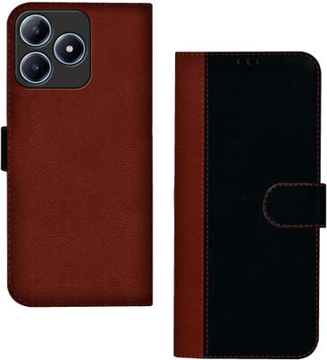 Flipkart SmartBuy Flip Cover for RealMe Narzo N63 4G(Black, Brown, Dual Protection, Pack of: 1)