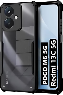 Sciforce Back Cover for Mi Redmi 13C 5G, Poco M6 5G, back cover(Black, Transparent, Silicon, Pack of: 1)