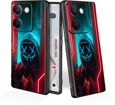 printwhiz Back Cover for Vivo Y200 Pro 5G, Vivo Y300Plus(Black)