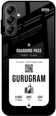 QRIOH Gurugram City Glass Back Cover for Samsung Galaxy A14 5G(Black, Grip Case, Pack of: 1)