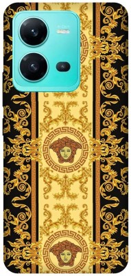 DIKRO Back Cover for vivo V25 5G, V2202, VERSACE, MEDUSA, PATTERN, LOGO, SIGN(Yellow, Hard Case, Pack of: 1)