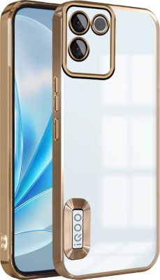 LAMIYANA Back Cover for Iqoo z7 pro 5G(Gold, Transparent, Shock Proof, Pack of: 1)