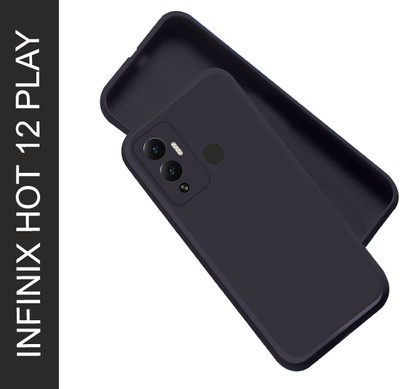 Artistque Back Cover for Infinix Hot 12 Play(Black, Flexible, Silicon, Pack of: 1)