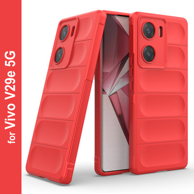 Zapcase Back Cover for Vivo V29e 5G(Red, 3D Case, Silicon, Pack of: 1)