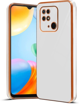 KARAS Back Cover for Redmi 10 Power |View Electroplated Chrome 6D Case Soft TPU(White, Dual Protection, Silicon, Pack of: 1)