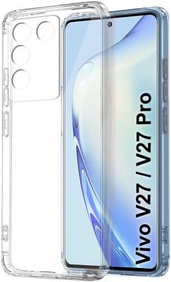 star craftune Back Cover for Vivo V27, Vivo V27Pro 5G Ultra Clear Soft Case | Inbuilt Dust Plugs | Slim & Protective(Transparent, Flexible, Silicon, Pack of: 1)