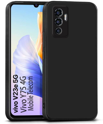 S-Hardline Back Cover for Vivo Y75 4G, Premium Silicon Candy Case(Black, Silicon, Pack of: 1)