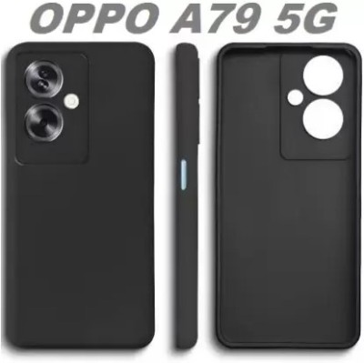 Phone Case Cover Back Cover for Silicon Back Case Cover for Oppo A79 5G | Camera Bumper Protection Back Cover (Black)(Black, Shock Proof, Silicon, Pack of: 1)