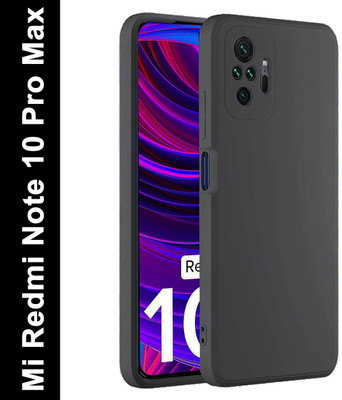 Micvir Back Cover for Mi Redmi Note 10 Pro, 10 Pro Max(Black, Grip Case, Silicon, Pack of: 1)