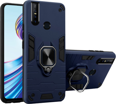 SMARTPOCKET Back Cover for vivo V15(Blue, Rugged Armor, Pack of: 1)