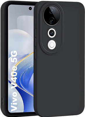 Accessories Kart Back Cover for vivo V40e 5G Edge to Edge TPU soft flexible shockproof case(Black, Flexible, Silicon, Pack of: 1)