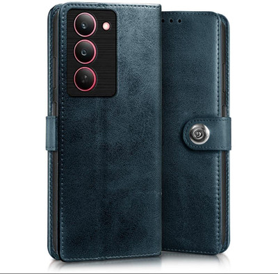 BINTAGE Flip Cover for Realme 14x 5G(Blue, Magnetic Case, Pack of: 1)