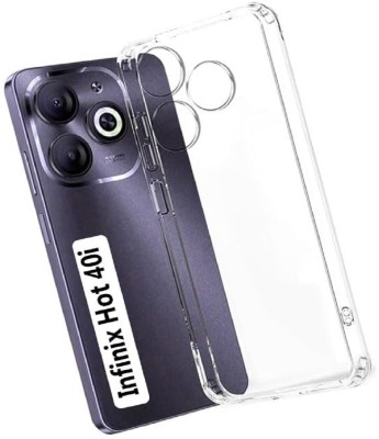 RJ14 (Online) Back Cover for Infinix Hot 40i(Transparent, Grip Case, Silicon, Pack of: 1)