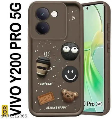 Seetu Back Cover for Vivo Y200 Pro 5G(Brown)