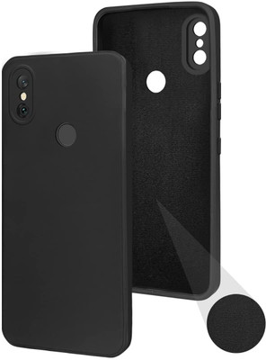 ZAMN Back Cover for Mi Redmi Note 6 Pro(Black, Silicon, Pack of: 1)