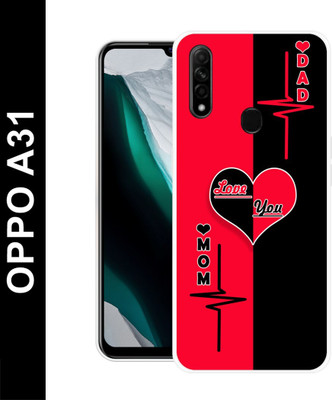 Cravation Back Cover for OPPO A31(Pink, Black, Silicon, Pack of: 1)