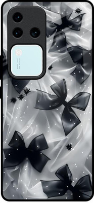 QRIOH Glass Back Cover for Vivo V30 Pro 5G(White, Grip Case, Pack of: 1)