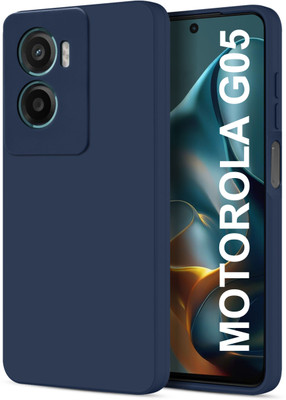 SBMS Back Cover for MOTOROLA g05(Blue, Shock Proof, Silicon, Pack of: 1)