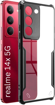 Flipkart SmartBuy Back Cover for RealMe 14x 5G(Black, Shock Proof, Pack of: 1)
