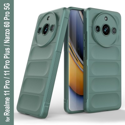 GLOBAL NOMAD Back Cover for Realme 11 Pro 5G, Realme 11 Pro+ 5G(Green, Grip Case, Silicon, Pack of: 1)