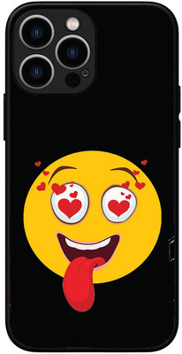 leeon Back Cover for iPhone 13 Pro Max, Lovely Smiley(Black, Dual Protection, Pack of: 1)