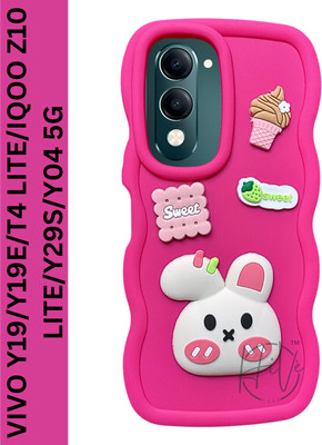 Hive Back Cover for Vivo Y04 4G, Vivo 19 5G, Vivo Y19E, Vivo T4 Lite 5G, Vivo Y29S, IQOO Z10 LITE(Pink, Grip Case, Silicon, Pack of: 1)