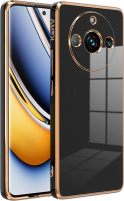 KartV Back Cover for realme 11 Pro 5, realme 11 Pro+ 5G, Realme 11 Pro Plus 5G, Realme 11 Pro(Black, Gold, Electroplated, Silicon, Pack of: 1)