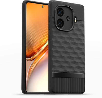 Pikkme Back Cover for iQOO Neo 10R 5G / iQOO Z9 Turbo 5G / Vivo Y200 GT 5G(Black, Grip Case, Silicon)