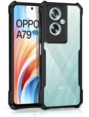 AIZLO Back Cover for OPPO A79 5G(Black, Camera Bump Protector, Pack of: 1)