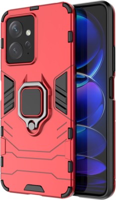 Glaslux Back Cover for Mi Redmi Note 12 4G(Red, Cases with Holder, Pack of: 1)