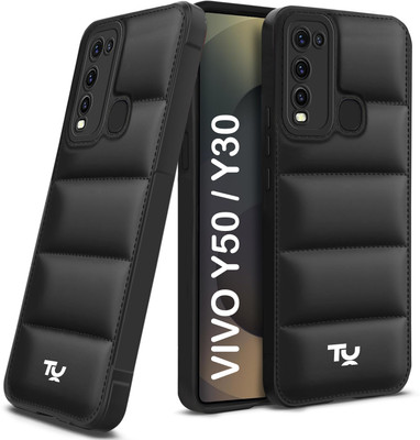 TRUEUPGRADE Back Cover for Vivo Y50, Vivo Y30(Black, Puffer, Silicon, Pack of: 1)