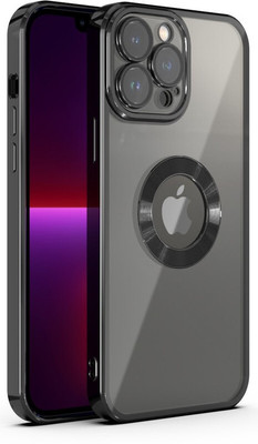 FIXTOTEL Back Cover for Apple iPhone 11 Pro, iPhone 11 Pro, Electroplating Logo View(Black, Transparent, Camera Bump Protector, Pack of: 1)