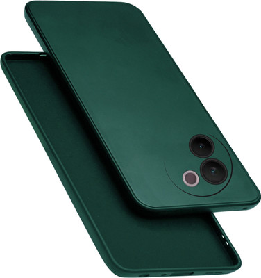 Micvir Back Cover for Vivo V30e 5G(Green, Dual Protection, Silicon, Pack of: 1)