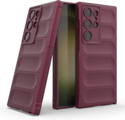GLOBAL NOMAD Back Cover for Samsung Galaxy S24 Ultra 5G(Maroon, 3D Case, Silicon, Pack of: 1)