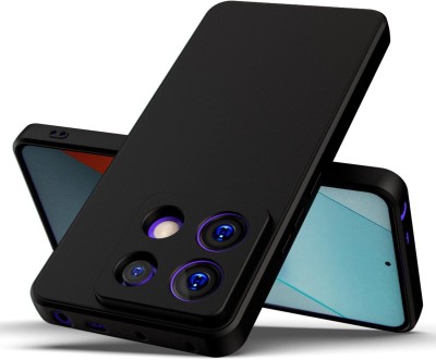 ROYALBASE Back Cover for Poco X6 5G,Redmi Note 13 Pro 5G [CA](Black, Grip Case, Silicon, Pack of: 1)
