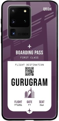 QRIOH Gurugram City Glass Back Cover for Samsung Galaxy S20 Ultra(Purple, Grip Case, Pack of: 1)