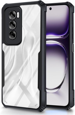 ONCRAVES Back Cover for Oppo Reno 12 Pro 5G(Black, Transparent, Shock Proof, Pack of: 1)