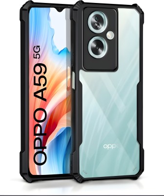 Foncase Back Cover for Oppo A59 5G back cover(Transparent, Grip Case, Pack of: 1)