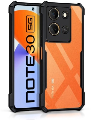 WOW Imagine Back Cover for Infinix Note 30 5G 360 Degree Camera Protection | Transparent Hybrid Back Case(Black, Shock Proof, Pack of: 1)